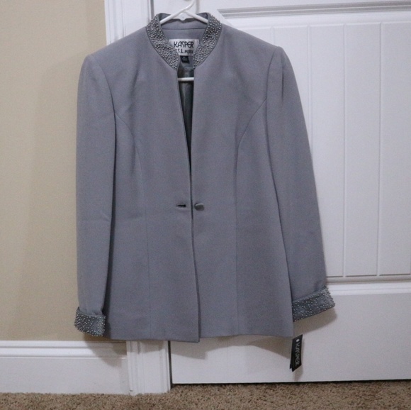 KASPER A.S.L Petite woman's grey suit set (gray) - Picture 2 of 8
